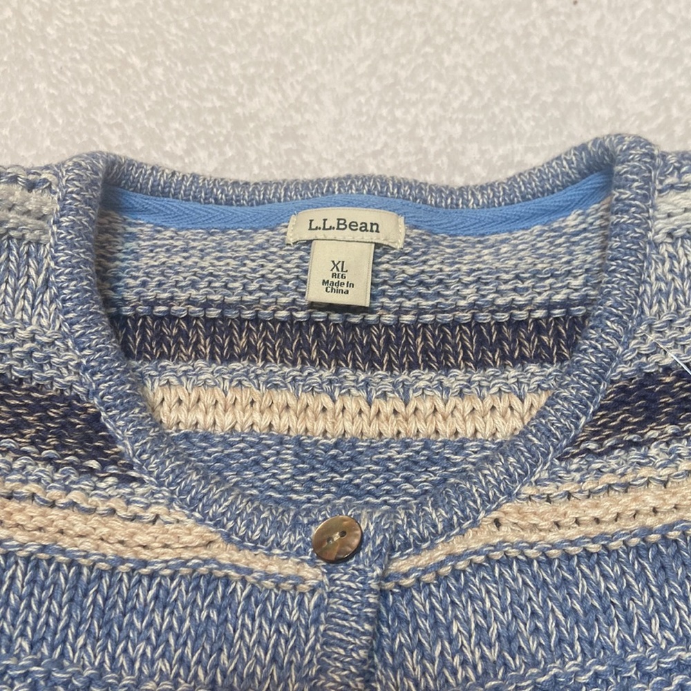 L.L.Bean Size XL NWOT Size XL Cotton Sweater - Picture 6 of 7